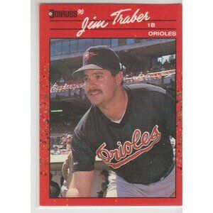 Jim Traber 1990 Donruss Error / No dot after INC.